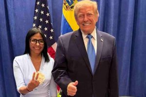 Delcy Rodríguez y Trump