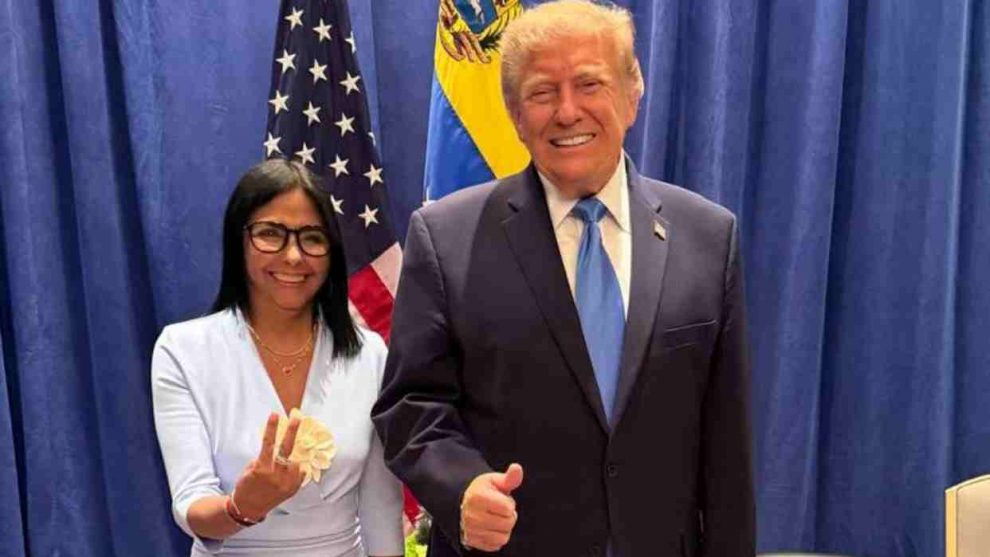 Delcy Rodríguez y Trump