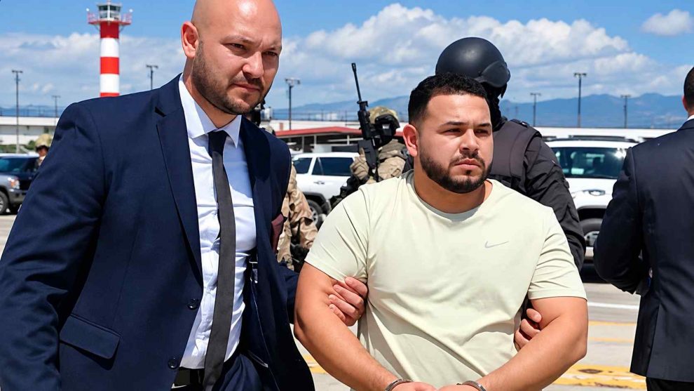 arresto escoltado a la pista