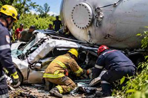 Tragedia en Guárico: Padres e hija mueren aplastados tras volcamiento de camión de gas