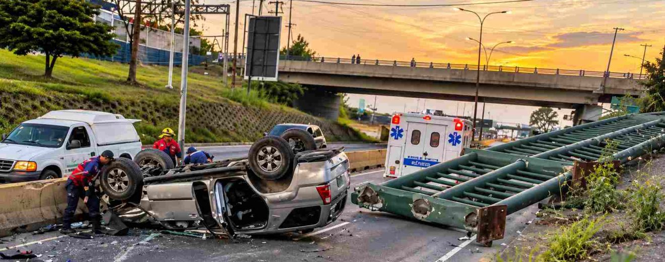 Camioneta volcó en la Panamericana