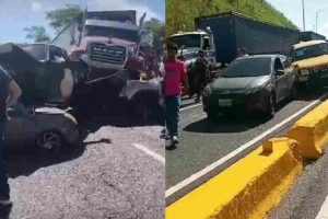 Choque múltiple colapsa la ARC hacia Maracay