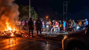 Protesta por falta de electricidad